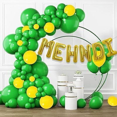 ARV Solid Birthaday Decoration item-Pack of -57 Balloon(Yellow, Pack of 57)
