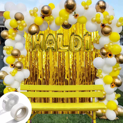 ZIP ZOOP Solid Haldi Mehndi Decoration Balloons Combo Set Pack Of 39 Haldi Ceremony Decoration Balloon(Multicolor, Pack of 39)