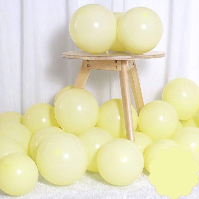 ANVRITI Solid Solid Pastel Colored Balloons Pastel Yellow Color Pack of 30 Balloon(Yellow, Pack of 30)