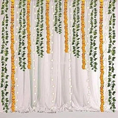 SKYWINS Solid Haldi and Mehndi Decoration Items For Marriage - 13 Pcs Balloon(Yellow, Green, Pack of 13)