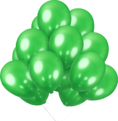 GIFTELLA Solid Green Chrome Balloon(Green, Pack of 50)