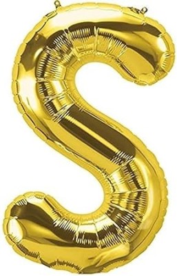 SIYAS SHOP Solid SK-PD-032 Letter Balloon(Gold, Pack of 1)