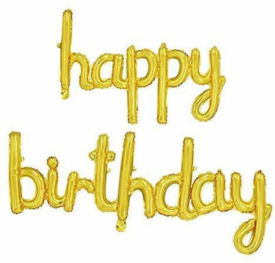 Tejal Trader Solid C216G Letter Balloon(Gold, Pack of 13)