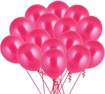 Tejal Trader Solid Set Of 51 Pcs Dark Pink Balloons combo Decoration/Girls birthday decoration Balloon(Pink, Pack of 51)