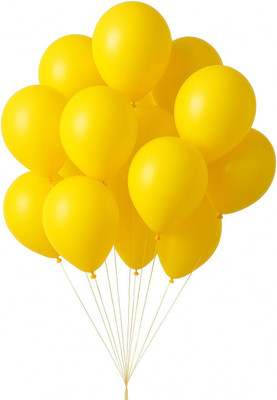 Rimis Solid Premium Metallic Party Balloons for All Occasion Balloon(Yellow, Pack of 100)