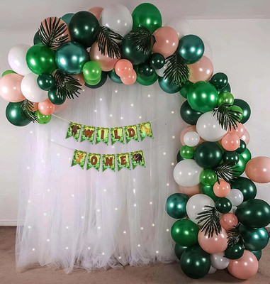 specialyou.in Printed Birthday decoratio nwith net fabric backdrop Diy Combo set Balloon(Multicolor, Pack of 64)