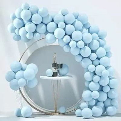 Kaliram & Sons Printed Printed Blue Pastel Balloons Kit For Birthday/Macaron Candy Balloons/Candyland Balloon(Blue, Pack of 50)