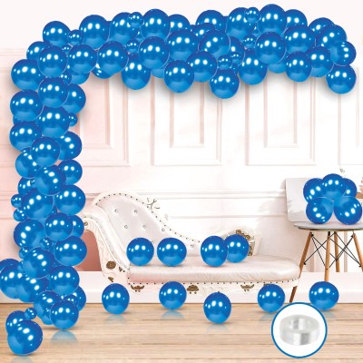 ZYOZI Solid Mettalic Balloon Garland Arch Kit 10 inch Party Balloons for Boys Girls Birthday Balloon(Blue, Pack of 51)