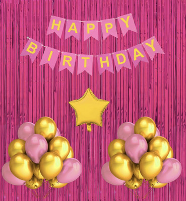 BBG BBG_Printed Happy Birthday Decoration kit Combo - 34 Pcs for Birthday Decor(Set of 34)