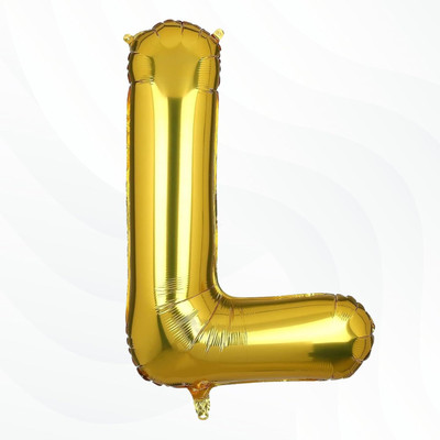 TREND N ART Solid Gold L Alphabet Balloons for Party Decoration Alphabets Letter Foil L 32 Inch Letter Balloon(Gold, Pack of 1)