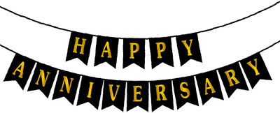 PRIMERISE Happy Anniversary Banner st 10th 25th 50th Wedding Anniversary Decor(Set of 1)