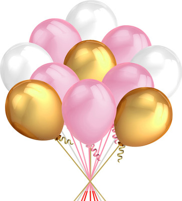 Tejal Trader Solid New-01-trader-Multicolor balloonss_ 0017_PBBS Balloon(Gold, Pack of 100)