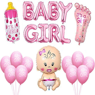Fundots Printed Foil and Printed Balloons For Kids Party Decoration Kit – Welcome Theme Style 8 Balloon Bouquet(Pink, Pack of 21)
