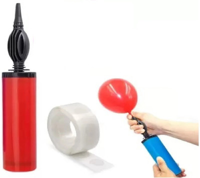 Tejal Trader Solid Teja-Party Midlinkerz_1Glue,1Pump Balloon(Multicolor, Pack of 2)