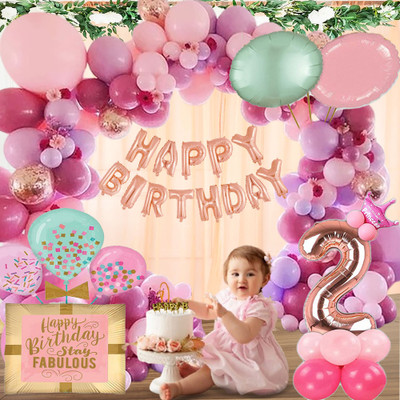 Bubble Bells Premium Happy Birthday Decoration Combo Kit 80 Pcs Balloon Set(Set of 80)