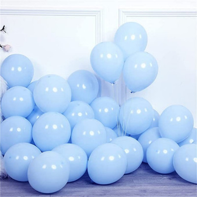 Local Charm Solid Pastel Balloons For Birthday, Anniversary, Baby Shower ,Marriage Celebration Balloon(Blue, Pack of 50)