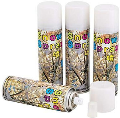 PARTY MIDLINKERZ Solid White Snow Decorative Party Spray-Celebration Spray Birthdays&Anniversary Snow Spray(4 ml, Pack of 4)