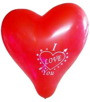 Shrijoni Creation Solid Heart Shape Red Balloons Pack Of 70 To Express & Confess Love On Valentine's Day Balloon(Red, Pack of 70)