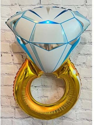 Tejal Trader Solid Bachelorette Party Balloon (Bride to Be Ring Foil Balloon - Large) (Gold) Balloon(Gold, Pack of 1)