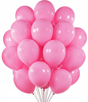 smartians Solid Pink Metallic Balloons 12 Inch (Pack of 50) | Premium Latex Balloons Balloon(Pink, Pack of 1)