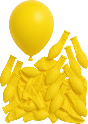 Bzore Solid 100Pc Yellow Metallic Balloons for Birthday,Anniversary& Party Decoration Balloon(Yellow, Pack of 100)