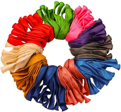 SKYWINS Solid 100pcs Balloons, 12inch Balloons for Birthday/baby shower Balloon(Multicolor, Pack of 100)