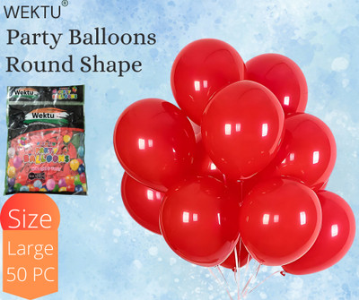 WEKTU Solid Red50PC036 Balloon(Red, Pack of 50)