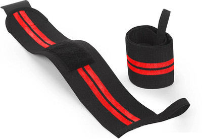 TRUE INDIAN SMART FITNESS BAND/WRIST WRAPS WITH THUMB LOOP FOR MEN & WOMEN Fitness Band(Red, Black, Pack of 1)