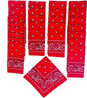 Royal Mart Cotton Print Bandanas: Gym, Walk, Style. Soft & versatile for all-day comfort. Men & Women Printed Bandana(Pack of 24)