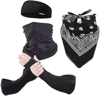 DE CLOTHINGS Men & Women, Boys & Girls Solid Bandana(Pack of 4)