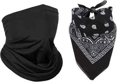 PAROPKAR Men & Women Solid, Printed Bandana(Pack of 2)
