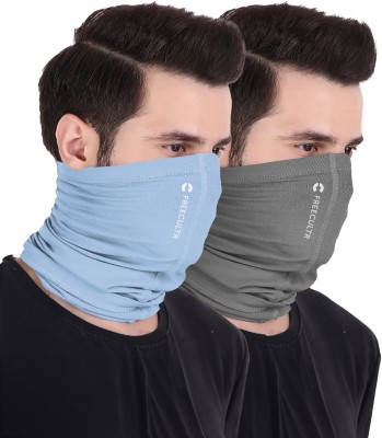 FREECULTR Unisex Anti Microbial Super Soft & Comfort Fit, Breathable Multipurpose Headband, Face Mask for Dust Protection Men Solid Bandana(Pack of 2)