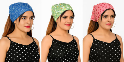 KALY INDIA Women Printed Bandana(Pack of 3)