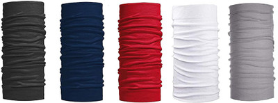 Aadikart Men & Women, Boys & Girls Solid Bandana(Pack of 5)