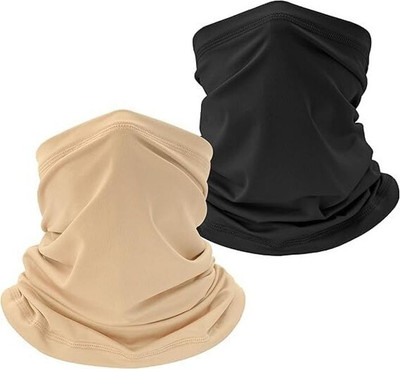 KDHOSIERY Men & Women Solid Bandana(Pack of 2)