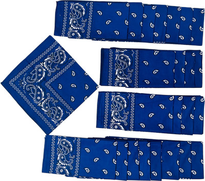 Royal Mart Cotton Print Bandanas: Gym, Walk, Style. Soft & versatile for all-day comfort. Men & Women Printed Bandana(Pack of 24)