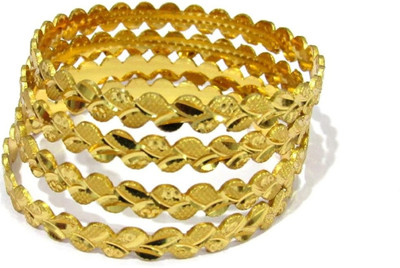 AnjaliImitation Brass Beads Gold-plated Bangle Set(Pack of 4)