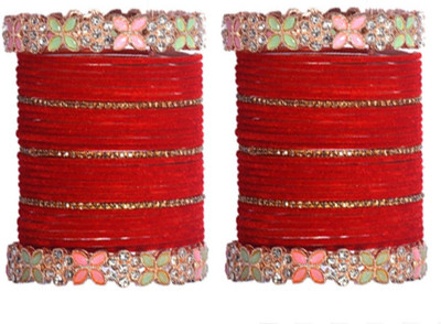 ishika Metal, Alloy Beads, Pearl Bangle Set(Pack of 10)