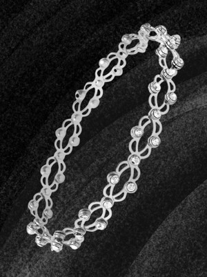 RKB SALES Alloy Cubic Zirconia Silver Bracelet