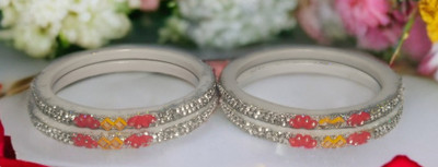MUSHA Plastic Diamond Bangle Set(Pack of 4)
