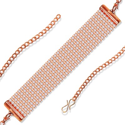 Stylewell Sterling Silver Copper Bracelet Set