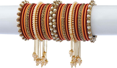 Amika Metal Gold-plated Bangle Set(Pack of 42)