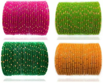 RADHA MOHAN EMPIRE Fabric, Glass Bangle Set(Pack of 96)