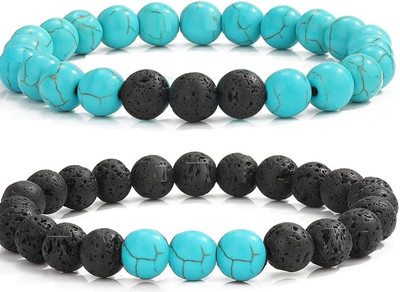 Jefrox Jewels Stone Beads Bracelet(Pack of 2)