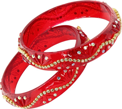 LAVAZZA Glass Beads, Diamond, Zircon Kada(Pack of 2)