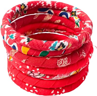 Soundarya boutique Fabric Bangle Set(Pack of 7)