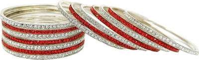 PRETTY GEMS Metal Zircon Bangle Set(Pack of 14)