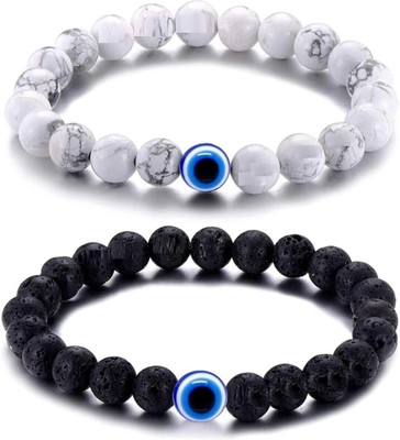 m a enterprises Evil Eye Sterling Silver Bracelet Set(Pack of 2)