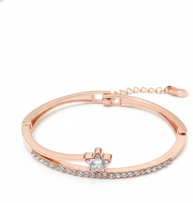 Vaibhavi Creations Alloy Cubic Zirconia Rhodium Ring Bracelet