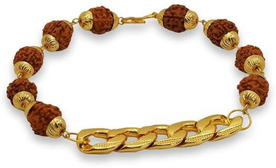 MK Gallery Rudraksha Rhodium Bracelet